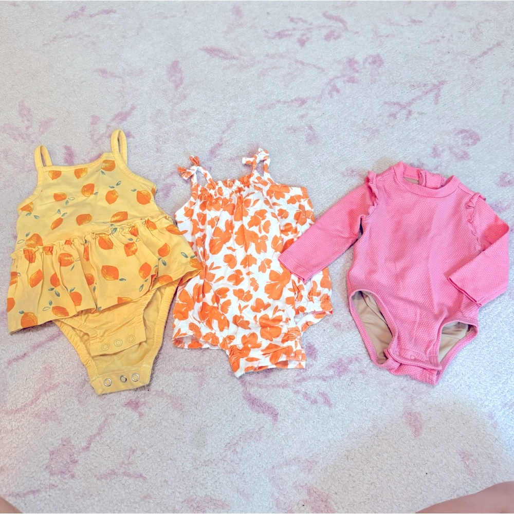 Baby Girl Rompers and Swim Suit - Picture 1 of 6